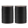thumbnail image 1 of Unique Bargains 2 Pack Thin Waxed Thread 137 Yards 0.55mm Polyester String Cord for Machine Sewing Hand Quilting Weaving, Black, 1 of 5