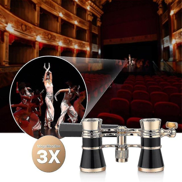 3x 25 Prismáticos de teatro con mango retráctil Regalo unisex
