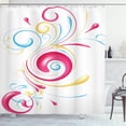 thumbnail image 1 of Ambesonne Abstract Shower Curtain, Ink Splattered Droplets, 69"Wx70"L, Azure Blue Magenta, 1 of 3