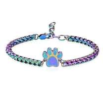 Paw Print Urn Bracelet for Ashes Cremation Jewelry Cute Animals Adjustable Memorial Keepsake Cremation Bracelets Jewelry Gifts for Dog/Cat