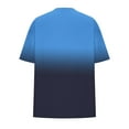 thumbnail image 6 of WRKEKC Plus Size Womens Tops Summer Crew Neck Short Sleeve Gradient Color Comfortable Versatile Everyday Layering Basic T-Shirts for Women, 6 of 7