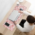 thumbnail image 3 of Long Mouse Pads for Desk,Pink Christmas Snowman Pattern Desk Mats on Top Of Desks, Desk Mouse Pad Extra Large with 3mm Non-Slip Base and Stitched Edge for Gaming,Office,Work,Home 31.5x11.8in, 3 of 5