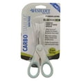 Westcott Carbo Titanium, NonStick Scissors, 5", for Craft, White/Blue