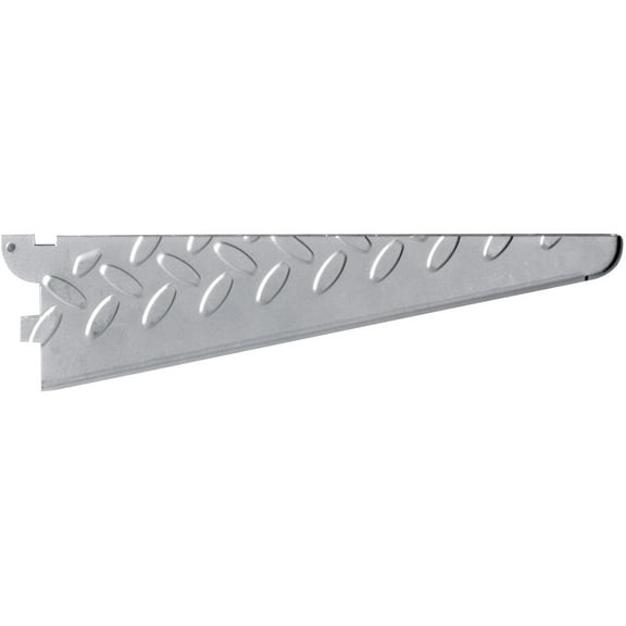 Knape & Vogt HEAVYWEIGHT 0202-10PM Shelf Bracket, Steel, Platinum