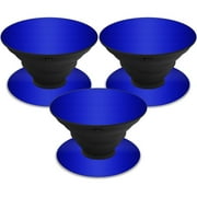 MightySkins POSOCK-Blue Carbon Fiber Skin Decal Wrap for Sticker - Blue Carbon Fiber - Pack of 3