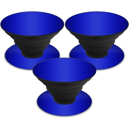 MightySkins POSOCK-Blue Carbon Fiber Skin Decal Wrap for Sticker - Blue Carbon Fiber - Pack of 3