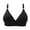 Black, variant on Herrnalise Women's Lace Edge Vertical Stripe Back Bra Padded Bra Wireless Lingerie For women