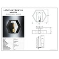 thumbnail image 6 of Urban Ambiance Luxury Industrial Wall Sconce, Small Size: 8.75"H x 10"W, with Geometric Style Elements, Natural Black Finish, UQL2773 from the Venezia Collection, 6 of 7