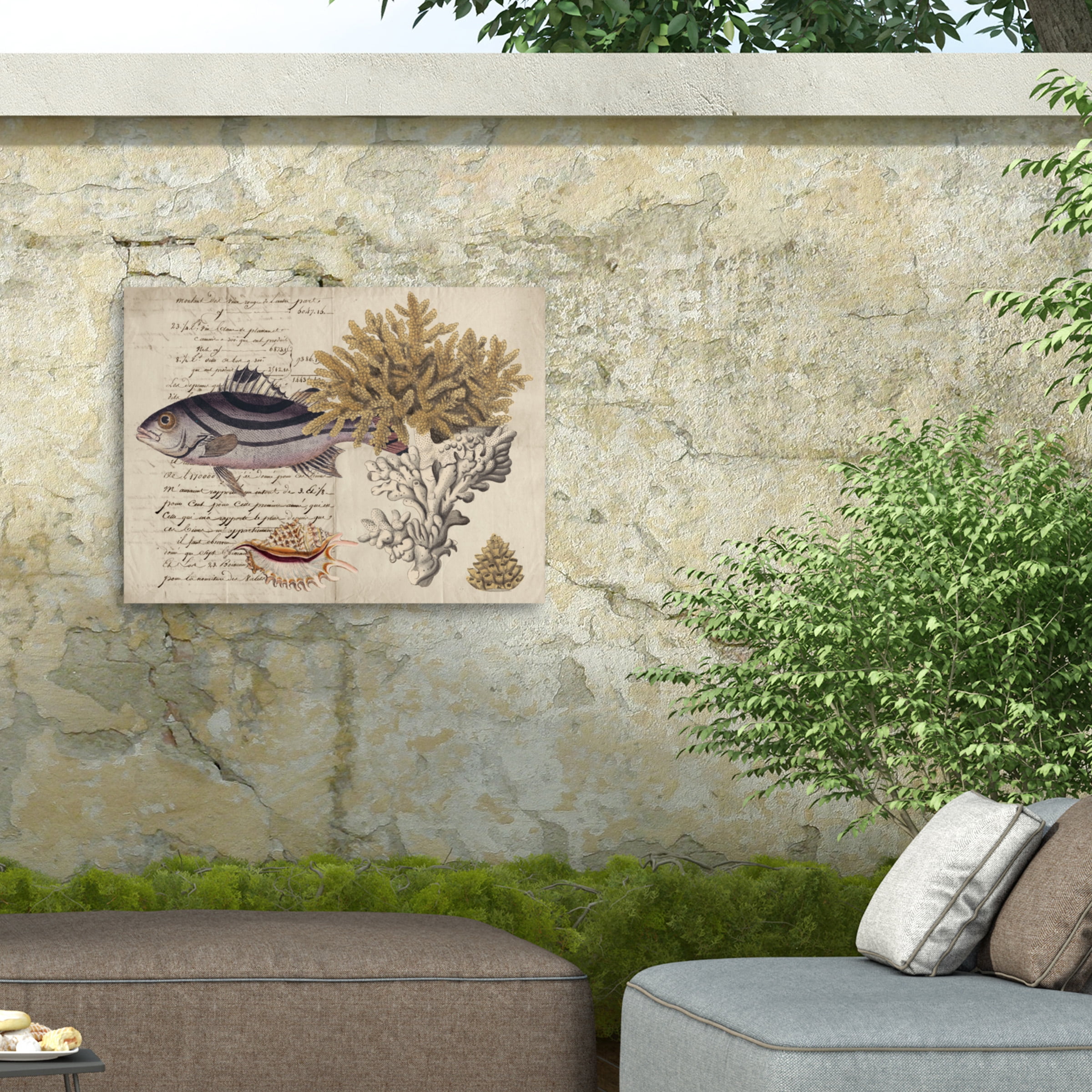 Vision Studio 'Sea Life Journal III' Outdoor Canvas 14x19