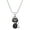 Black, variant on Cat Pendant Necklace Cubic Zirconia Crystal Rhodium Plated 17 Inch Snake Chain J0573-JET