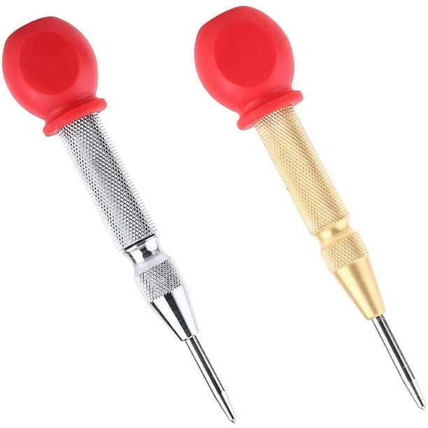 Punzón central automático de 2 piezas, punzón central automático, punzón central automático, punzón automático de acero, impacto ajustable, oro, plata XianweiShao 1327533288804