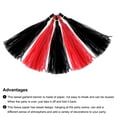 thumbnail image 4 of 40 Pcs de guirnalda de flecos negra y roja con cuerda para decoración de bodas y fiestas de cumpleaños, 4 of 7