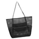 thumbnail image 5 of Bolsa de asas de playa de malla Bolsa de almacenamiento Juguete para Gran capacidad Cosmética Bolsa de hombro multifunción Bolso para vacaciones negro Sunnimix Bolso de playa, 5 of 8