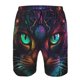 thumbnail image 3 of Fotbe Futuristic Cat Warrior Trajes de Baño Estampados para Hombre, Shorts de Verano de Secado Rápido, Ropa de Playa, Bañadores-Large, 3 of 6