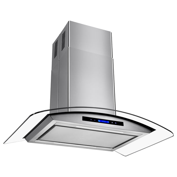 AKDY 36" Stainless Steel Island Mount Range Hood Stove ...