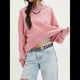 thumbnail image 4 of Sudadera Corta de Larga con Cuello Redondo para Mujer, Lindas y Holgadas. Rosa M, 4 of 10