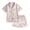 Light Pink, variant on Girls Pajamas Satin Pajama Set Silk Pjs Short Sleeve Sleepwear (White,13-14 Years)