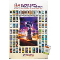 NFL League - Super Bowl LVI - Tickets Wall Poster with Pushpins, 22.375" x 34"