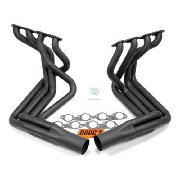 Dougs Headers D381-B Big Block Chevy Side Mount Headers - Black - 63-82 Vette