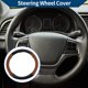 thumbnail image 2 of Cubierta de volante de cuero artificial PU Unique Bargains ABS Protector de volante de automóvil 14.96" Negro Marrón claro patrón de fibra de carbono, 2 of 6