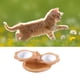 thumbnail image 5 of Suministros para mascotas, alimento de cerámica para mascotas, platos dobles elevados para mascotas, juego de tazones dobles, tazones dobles para mascotas con soporte de madera, funcionalidad versátil, 5 of 8