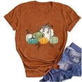 thumbnail image 3 of LGASWYX Fall Pumpkin Shirts Womens Casual Autumn Thanksgiving Graphic Tees Halloween Tops (Orange,XXL), 3 of 3