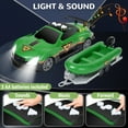 thumbnail image 6 of Wisairt Transport Toys Car with Boat Trailer Vehicle Playset,Toys with Sounds and Light for Kids Aged 3+ Birthday Party Gifts(Green), 6 of 8