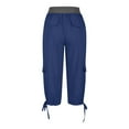 thumbnail image 3 of Pantalon Capri Cargo pour Femmes Été Décontracté Plein Air Actif Randonnée Capris Cargos avec Multiples Poches, 3 of 6