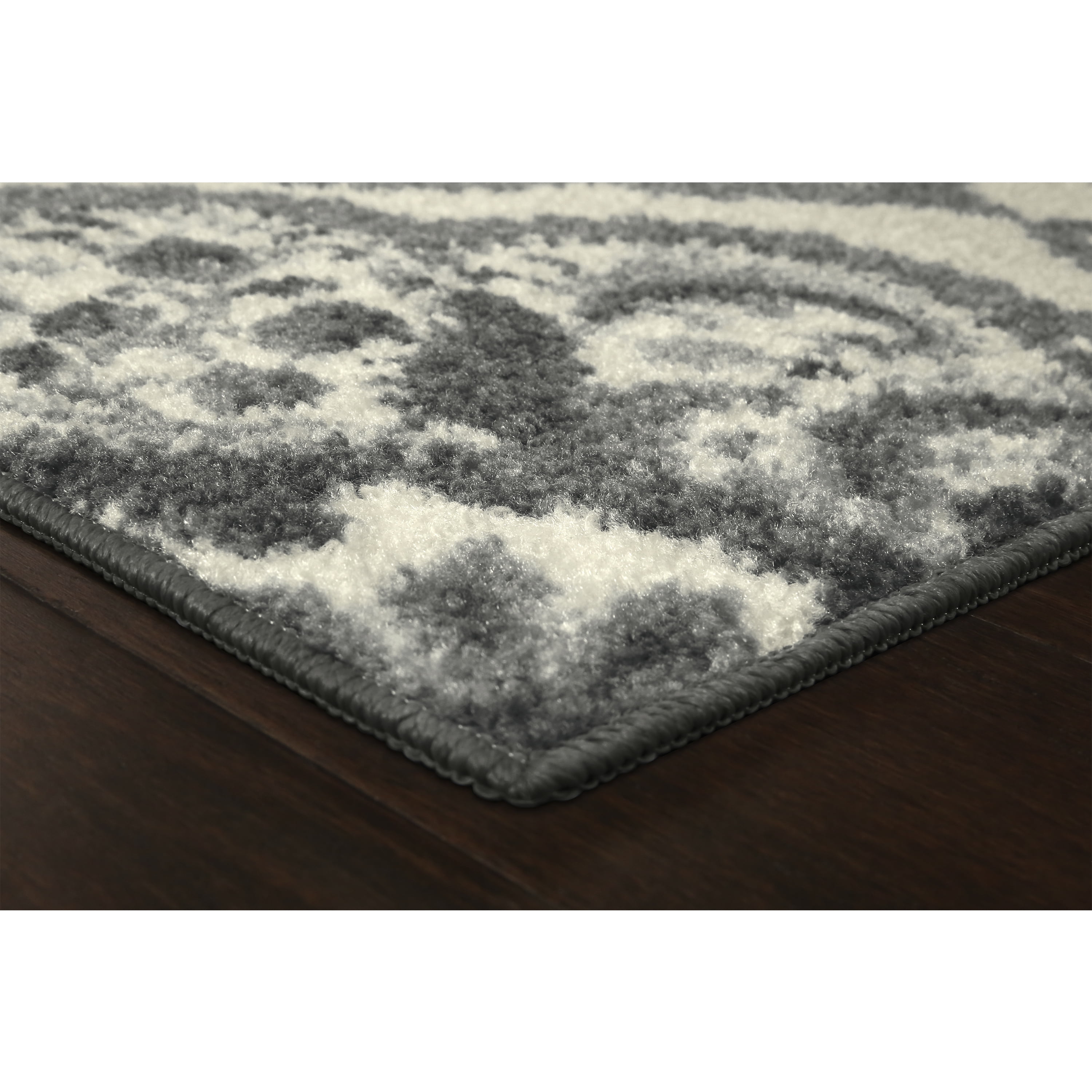 Maples Rugs Vivian Transitional Medallion Grey Washable Entryway Area Rug, 2'6 x 3'10