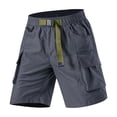 thumbnail image 2 of EaskTriop Men's Outdoor Hiking Shorts Quick Dry Stretch Cargo Shorts with Elastic Waist Belt Relaxed Fit Summer Travel Fishing Shorts, 2 of 6