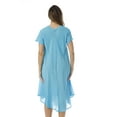 thumbnail image 3 of Riviera Sun Batik Tie Dye Summer Dress Beach Cover Up  (Turquoise Rayon Crepe, 2X), 3 of 3