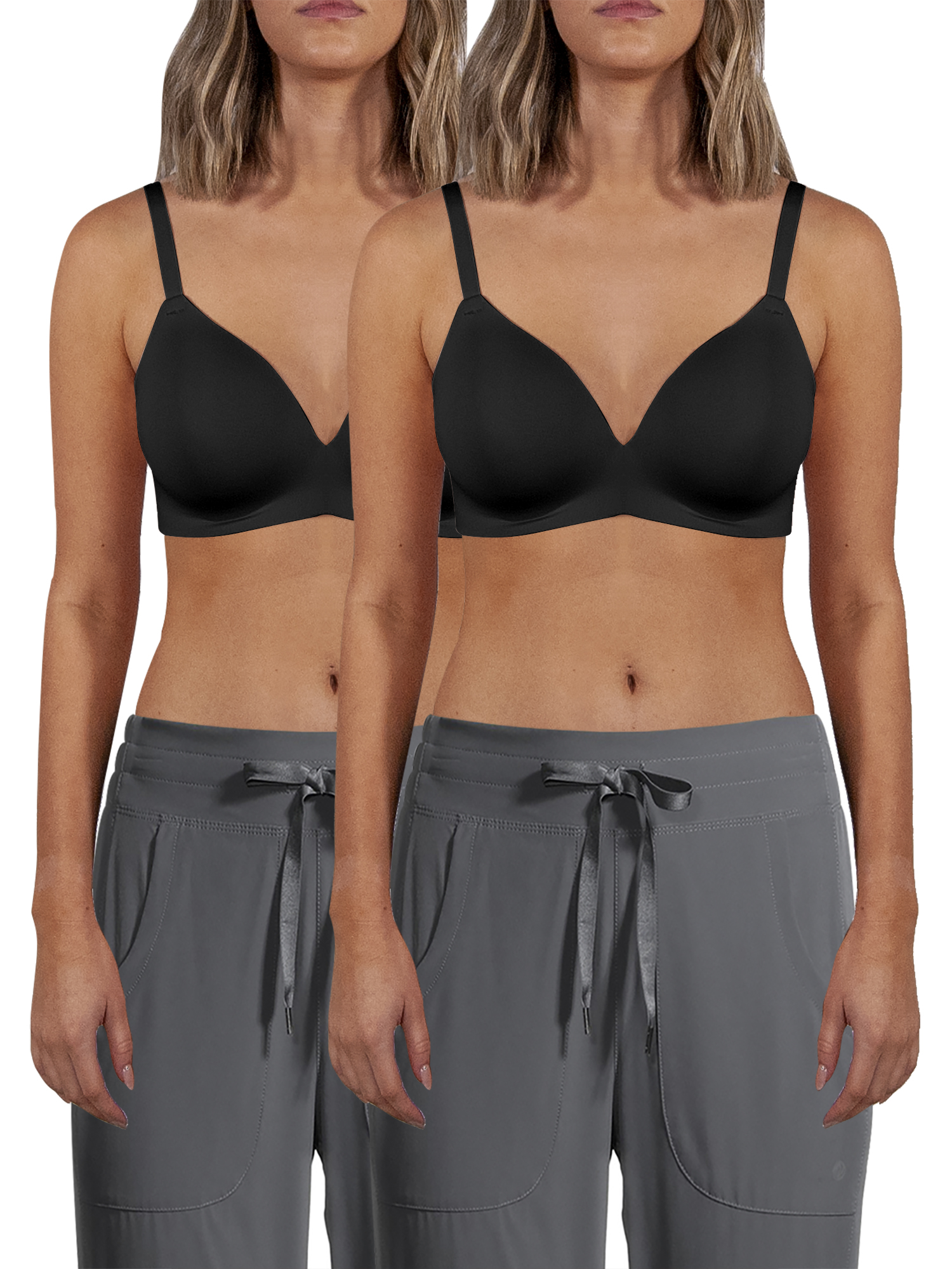 New Secret Treasures Back Soothing T-Shirt Bra Rich Black