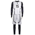 thumbnail image 1 of Disfraz de Cosplay de yoachi Isagi con cerradura azul, mono de Jersey blanco y negro, mono de fútbol, ropa de fiesta de Carnaval de Halloween, 1 of 3