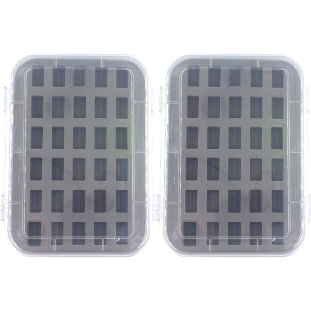 MasteelfCA 2Pcs Sewing Bobbin Box Plastic Storage Box Home Bobbins Case Embroidery Threads Cases with Sponge