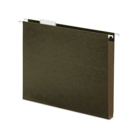 Box Bottom Hanging File Folders Legal Size, 1/5-Cut Tab, Standard Green, 25/Box
