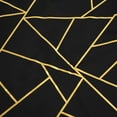 thumbnail image 2 of BalsaCircle 54" x 54" Black Gold Metallic Geometric Design Square Polyester Table Overlay Tablecloths, 2 of 8