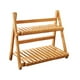 thumbnail image 4 of Estante de exhibición de macetas de bambú, práctico y estable, con escalera de almacenamiento Marrón claro 50cm, 4 of 9