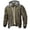 Army Green, variant on Mens Winter Hooded Jackets for Men Fashion Warm Patchwork Zip Up Cargo Coats Casual Quilted Lined Solid Color Jackets with Pockets