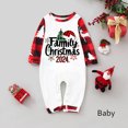 thumbnail image 2 of Nmnitkp Christmas Pajamas for Family Add Festive Atmosphere Family Christmas Pajamas Matching Sets PJ's Sleepwear Printed Top and Plaid Pants with Pockets Family Christmas Pajamas Matching Sets, 2 of 6