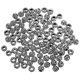 thumbnail image 5 of 100 cuentas espaciadoras de metal con agujeros grandes, redondas y huecas, para hacer pulseras, collares y joyas., 5 of 6
