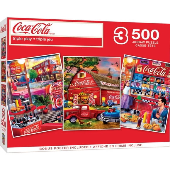 Masterpieces Puzzle Company Coca-Cola - casse-têtes de 500 pièces paquet de 3
