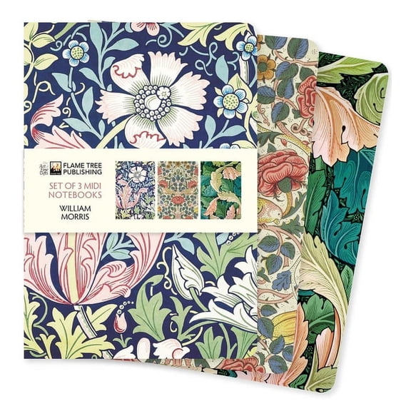 MIDI Notebook Collections: William Morris Set of 3 MIDI Notebooks (Hardcover)