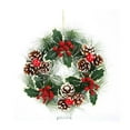 thumbnail image 2 of Suncoda Christmas Wreath, Christmas Decorative Ball Hanging Upside Down Display Window Scene Decoration Bowknot Rattan Door Hanging Tree Pendant, Christmas Ornament, 2 of 4