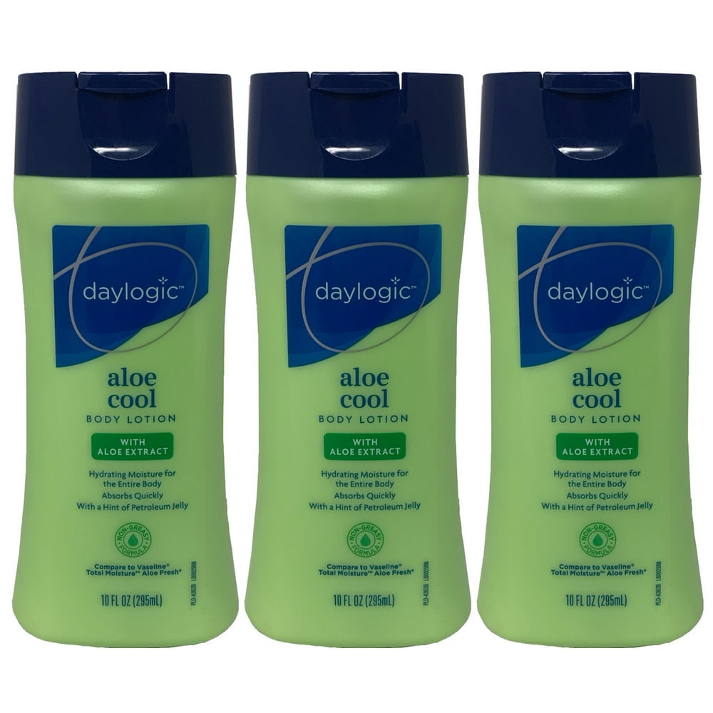 DayLogic (3Pack) Aloe Cool Body Lotion W/ Aloe Extract 10fl oz Bottles