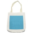 thumbnail image 1 of Blue Tote Bag, Retro Style Pattern with Little White Polka Dots Geometrical Vintage Inspirations, Cloth Linen Reusable Bag for Shopping Books Beach and More, 16.5" X 14", Cream, by Ambesonne, 1 of 2