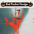 thumbnail image 5 of Halloween Kitchen Curtains Set for Windows, Horror Atmosphere Bloody Handprints Halloween Kitchen Curtains 3 Piece Decor. Suitable for Home Farmhouse Style, As a Gift for Holloween Holiday., 5 of 6
