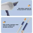 thumbnail image 3 of 47-Inch Window Squeegee with Extension Pole,New 4-in-1 Telescopic Window Cleaning Tool with Two-Stage Telescopic Pole, Window Cleaner Extension Pole (White,150cm/59in), 3 of 8