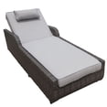 thumbnail image 6 of Direct Wicker 3-Piece Outdoor Rattan Wicker Lounge Chairs Set w/ Cushion & Pillow, Adjustable Reclining Backrest Lounger Chairs and Table - Gray, 6 of 11
