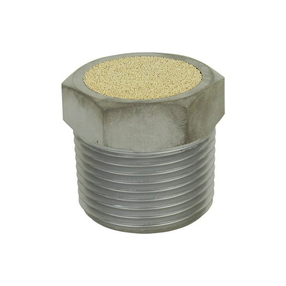 Milton Breather Vent Pneumatic Muffler, 1” MNPT -Silencer/Diffuse Air & Noise Reducer