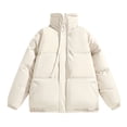 thumbnail image 1 of Veste Homme Couleur Unie Hiver Col Montant Ample Chaude Polyvalente Décontractée Confortable Tendance Commerce Extérieur, 1 of 3